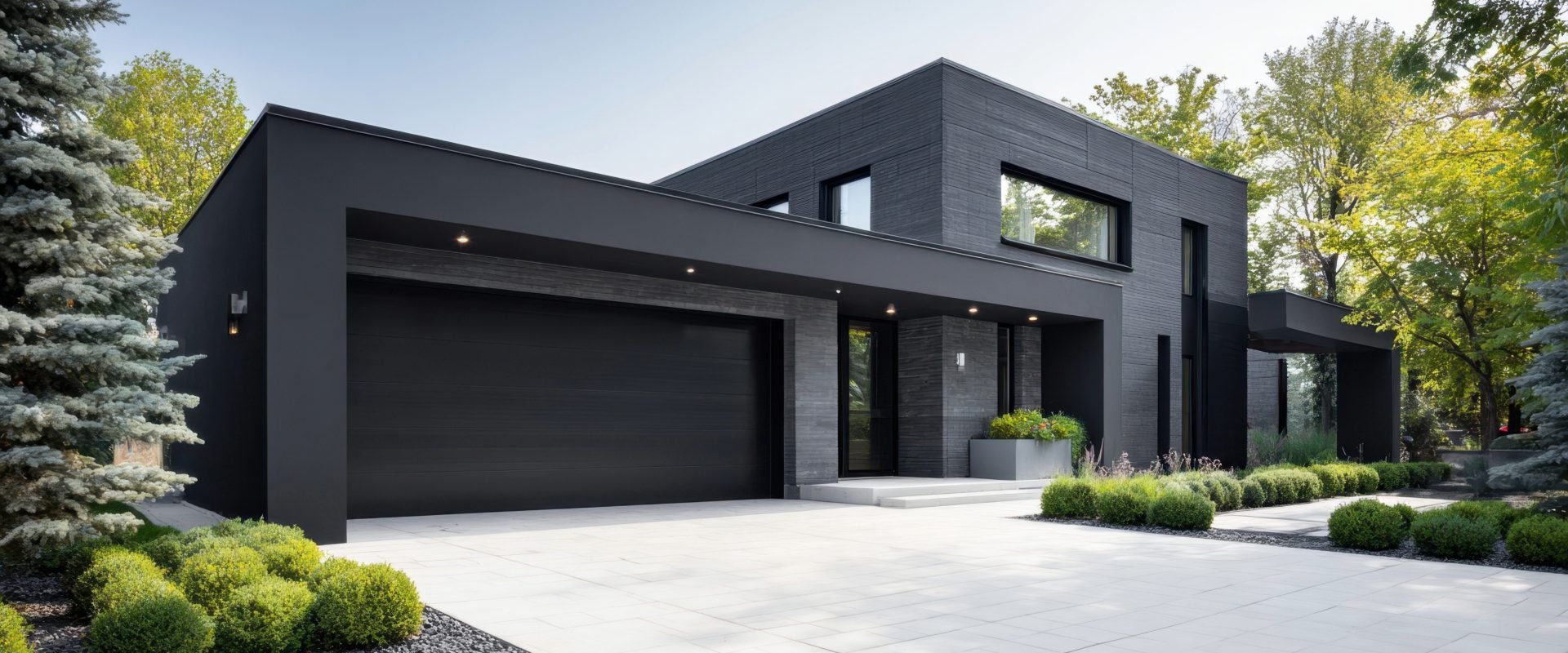 Brama garazowa w nowoczesnym domu