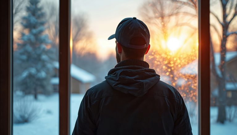 Okno z cieplym pakietem szybowym - widok zimowy